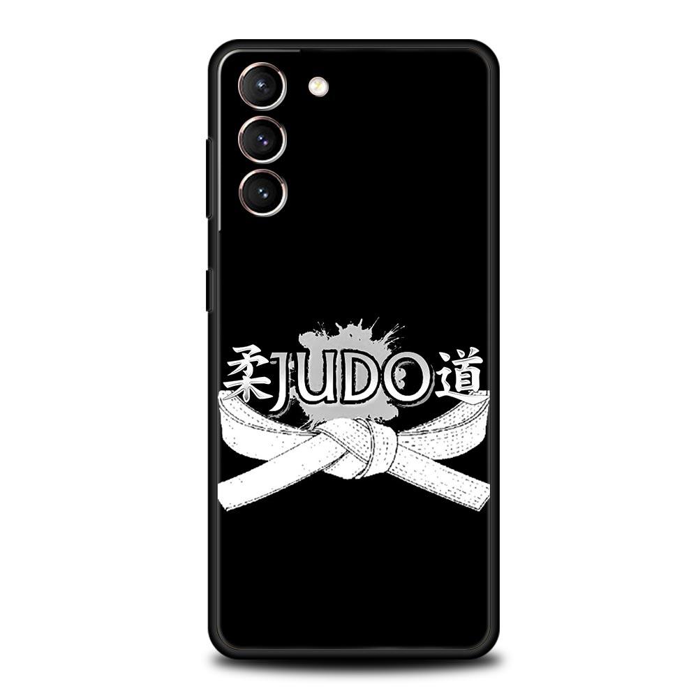 Japanese Martial Judo Soft Phone Case For Samsung Galaxy S25 Edge S24 Plus S23 FE S22 S21 S20 Ultra 5G S10 Black Protect Cover
