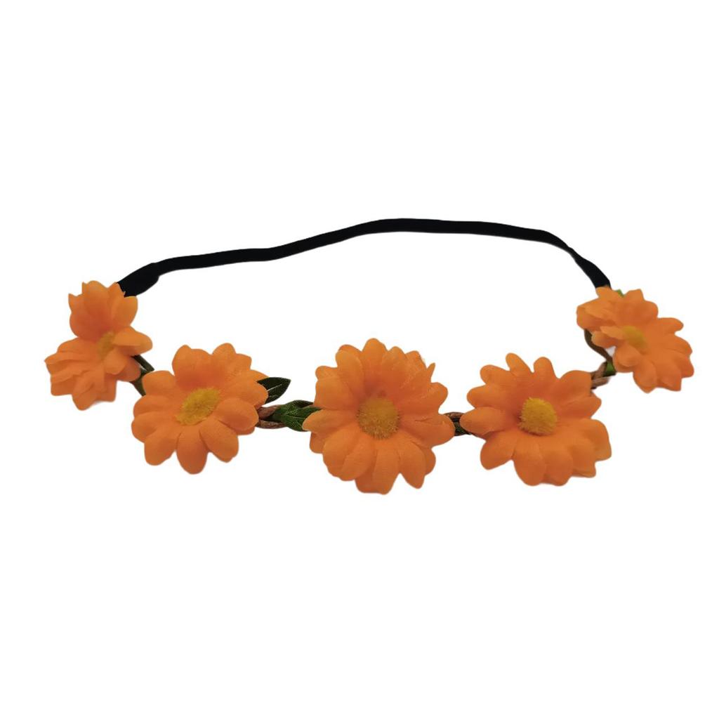 Unique Floral Wreath Daisy Hair Accessories Elastic Flower Headband Headwear For Festivals And Weddings Halloween Party
