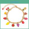 Fruit Charm Bracelet With Zinc Alloy Beads For Women And Men