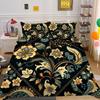 Set copripiumino da donna con stampa floreale di lusso 3D, biancheria da letto per la casa in poliestere, camera da letto king size