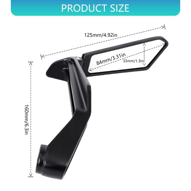 Easy Install Vibration Resistant Rear View Mirror With Wide View Motorcycle Accessory Handlebar Side Mirror