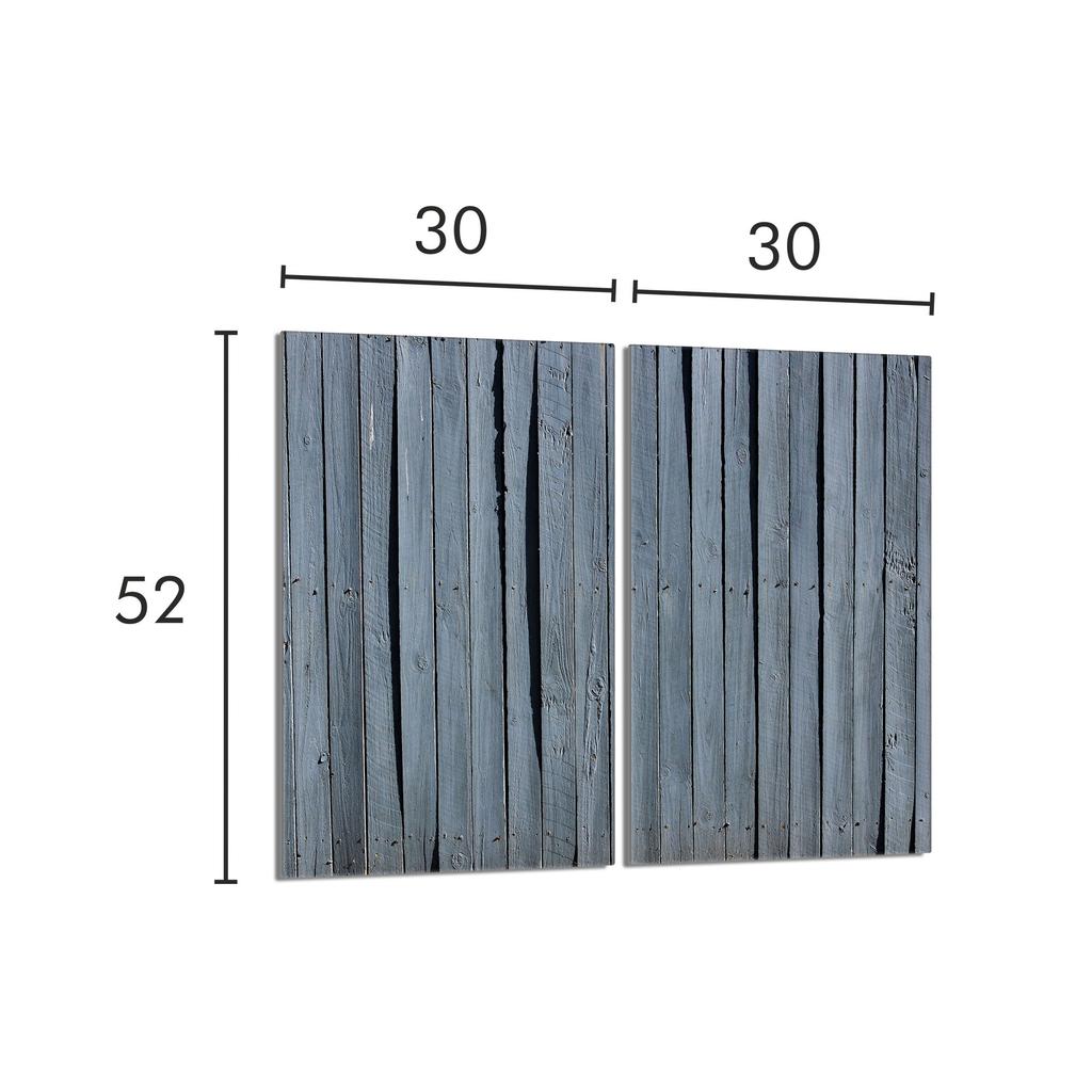 Glass Protective Plate for the Stove 2x30x52 Wood