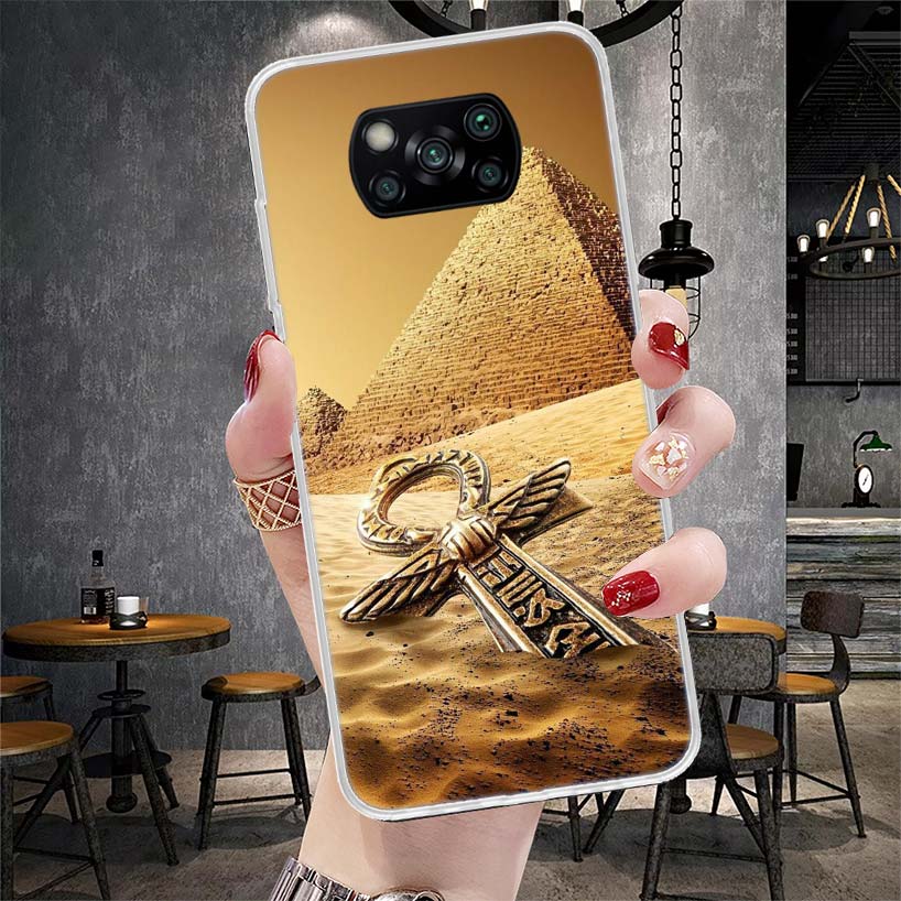 Egypt Nefertiti Anubis Ankh Pharaoh Soft Phone Case For Xiaomi Redmi 15C 15 13C 13 Poco X5 X6 X7 F7 Ultra M7 12C 12 10 10C 9C 9A