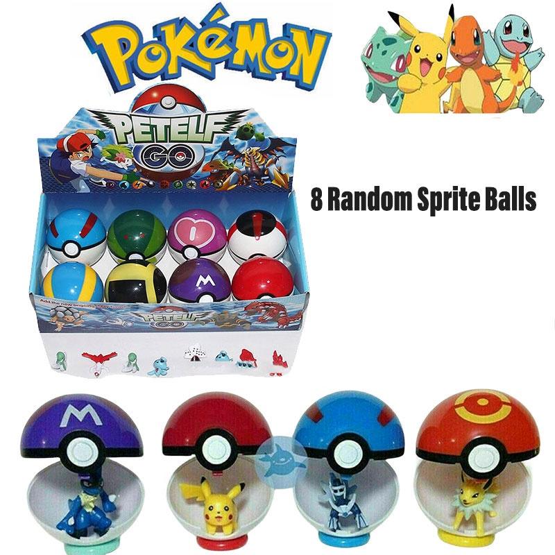 Kapesní monstrum Míčová hračka Průměr 7 cm Materiál ABS Sada 8 figurek Pokemon