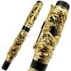 Jinhao Vintage Metal Carving Embossing Dragon And Phoenix Heavy Roller Ball Pen Gold Trim Professional Office Stationery