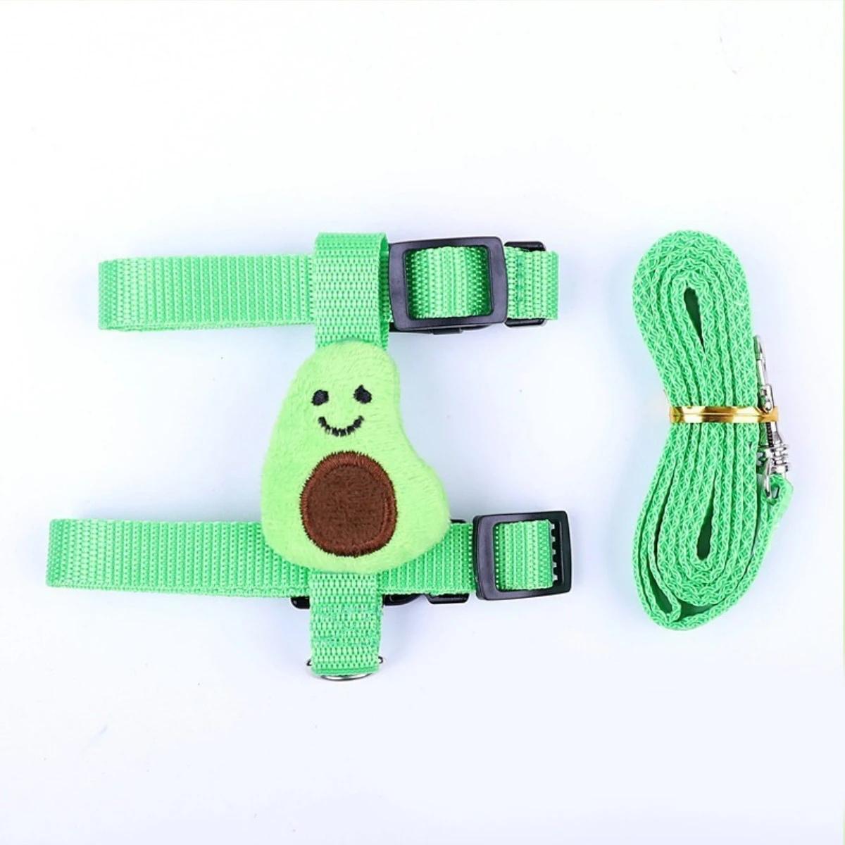 

Комплект шлейки и поводка для кролика, регулируемый для мелких животных, хорьков, морских свинок, ежей, для прогулок на улице, тяговый трос, поводки для питомцев