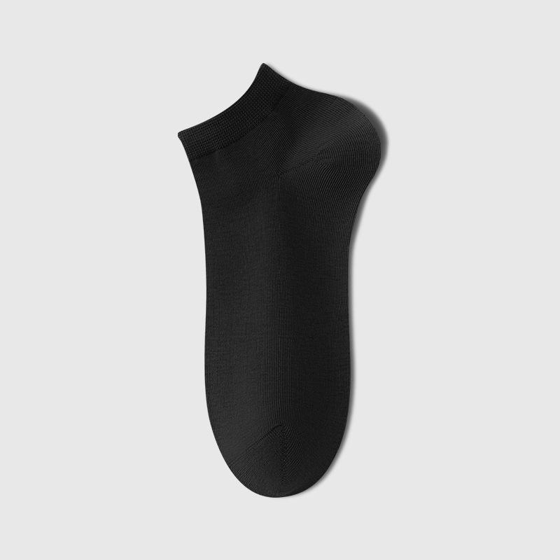 Men's Pure Cotton Thin Short Socks, Antibacterial, Deodorizing, Sweat-absorbing and Breathable Business Short Socks, Boat Socks