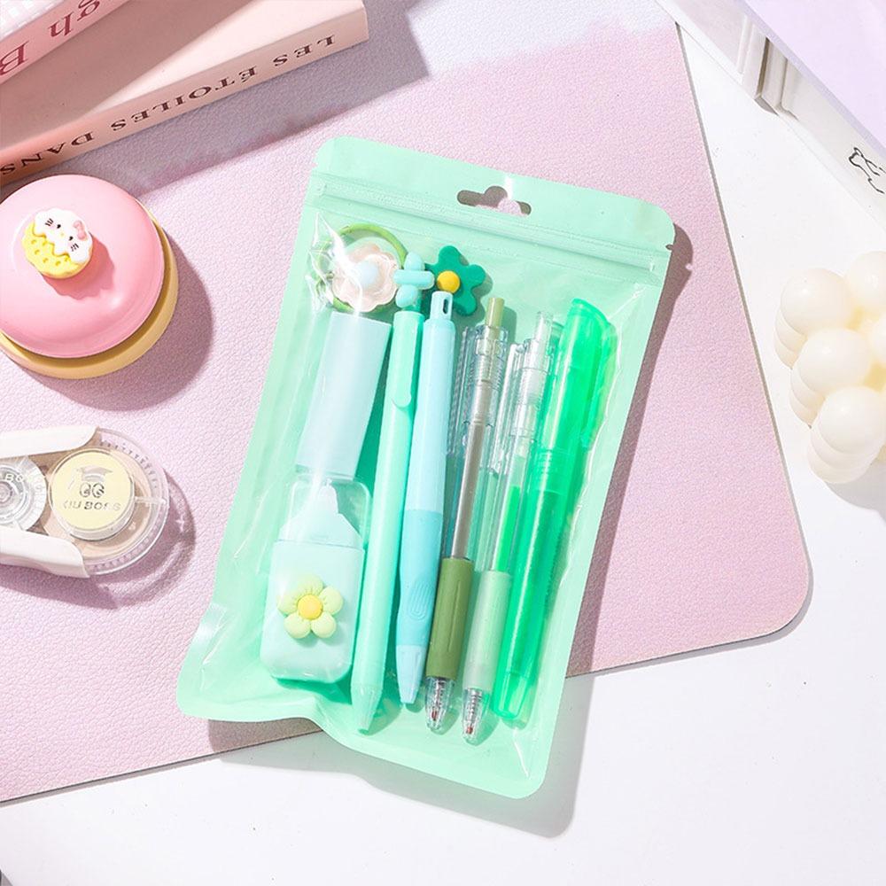 

Macaron Color Stationery Set 8-in-1 Ballpoint Pen Durable Correction Tape School Prize