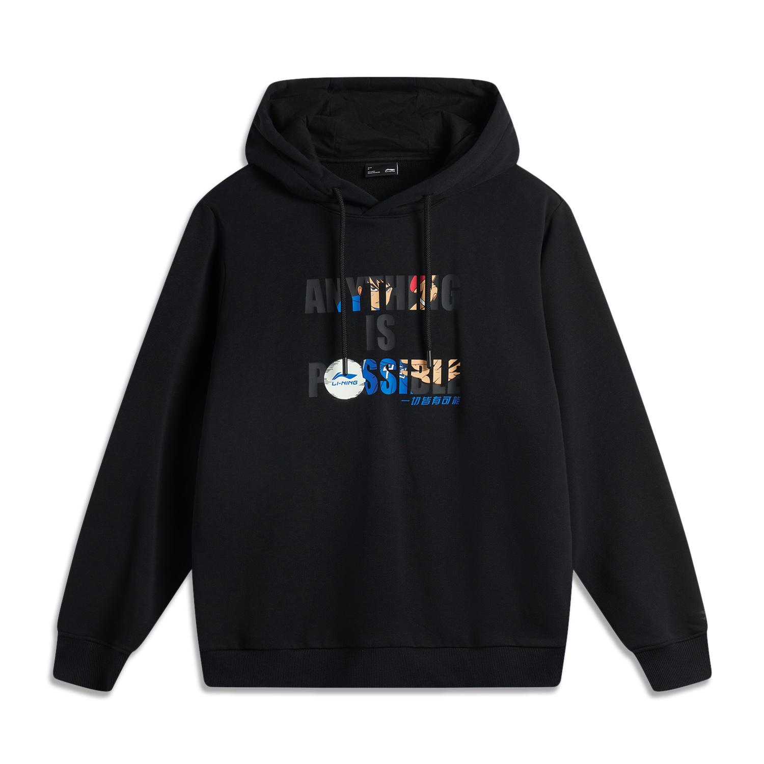 LI-NING Unisex 2025SS Sports Trend Series Loose Graphic Hooded Sweatshirt AWDV245-1 M