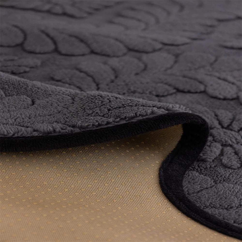 Vintage High-end Straight Sofa Cushion Autumn and Winter Plush Leather Sofa Special Cushion Fixed Anti-slip Cover Cover Cloth