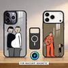 J-Jean J-Jullien M-Minimalistische Kunst Telefoonhoesje Magnetisch Voor iPhone17 16 15 14 13 12 Pro Max Voor Magsafe Draadloos Opladen Cover
