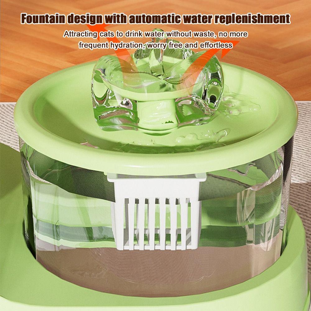 Large Capacity Cat Feeder and Water Dispenser Recirculate Filtering Cat Drinker  for Pet