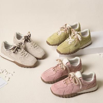 New Flat Retro Sports Leisure Jogging Shoes Portable All-Match Soft Bottom Pumps Women