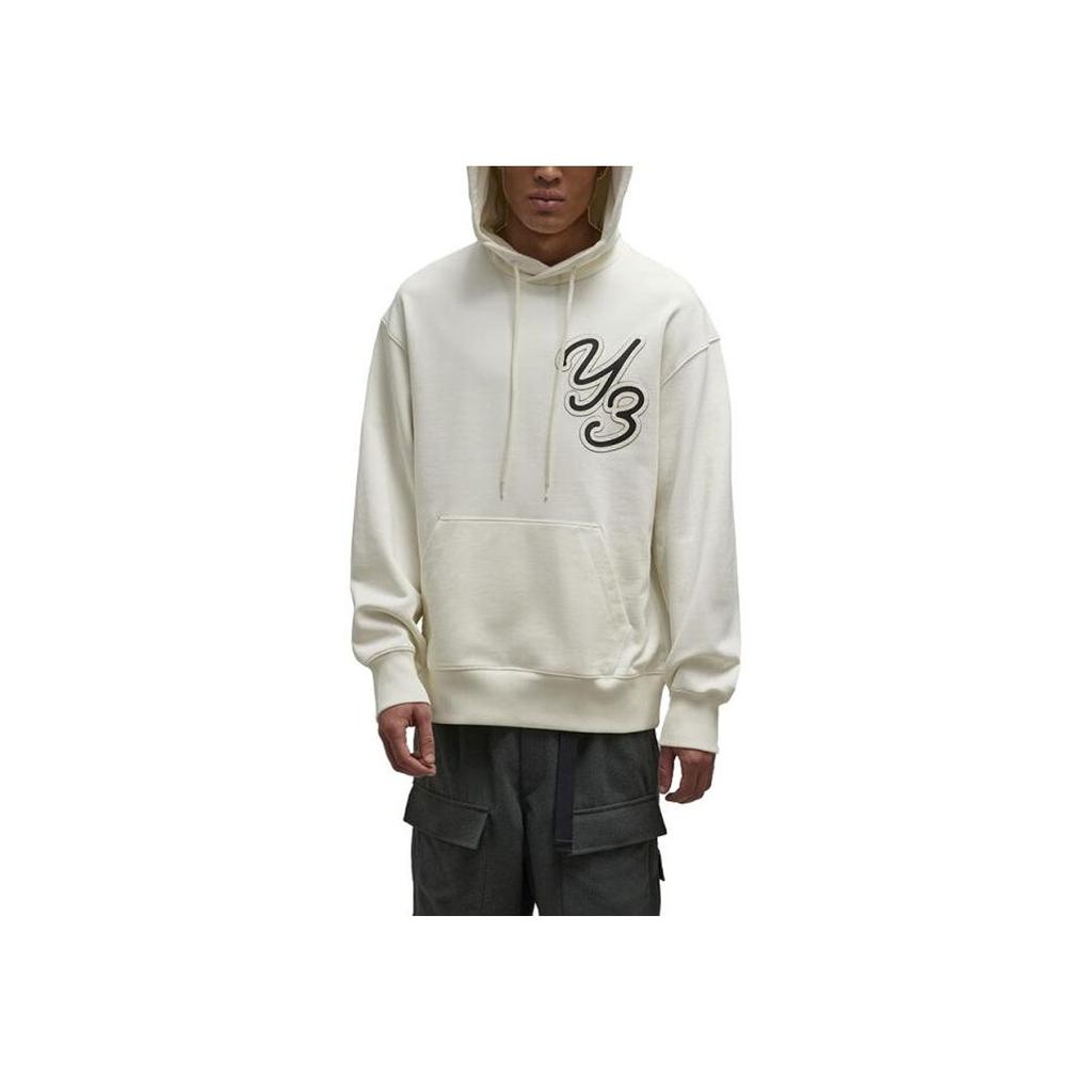 Y-3 Ft Zip Hoodie Large Logo Print Hooded Casual Loose Pullover Sweatshirt Autumn Men Hoodies Beige IT7524OFFWHITE