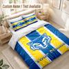 Custom Name Bedding Set 3 PiecesWarrington Wolves FC Print Duvet Cover + 2 Pillowcases Soft Bed Decor