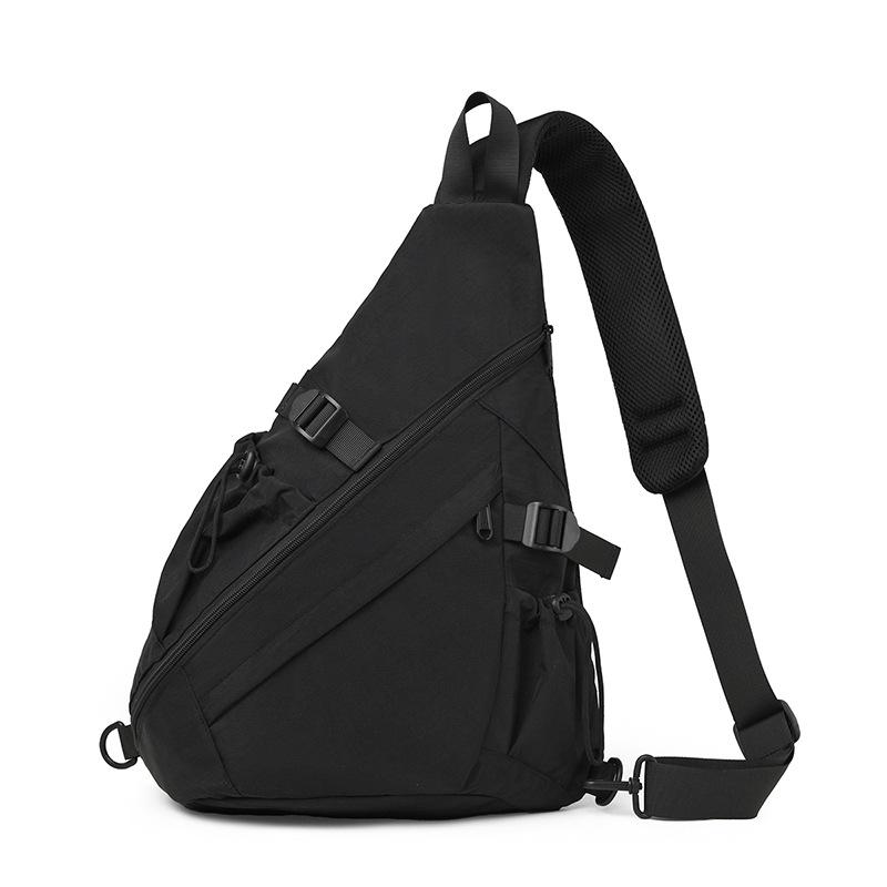 

Чоловіча повсякденна однотонна сумка кросбоді на груди - Велика місткість для їзди на велосипеді, подорожей та роботи