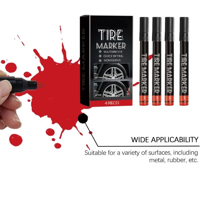 Abrasion Resistant Tire Paint Labeling Markers Tool Fade Proof Long Lasting High Coverage Markers For Bike Maintenance