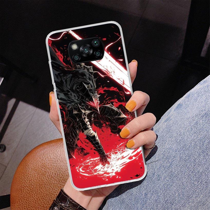 G-Guts B-Berserks Anime Phnoe Case for Xiaomi Poco X5 X6 X7 Pro X4 Gt F7 Ultra M8 M7 Redmi 15C 15 13C 13 12C 12 Unique Cover Coq
