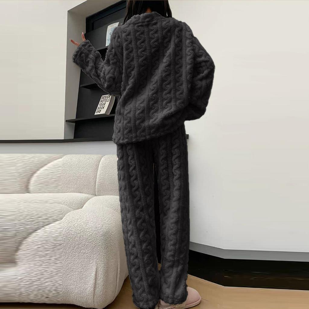 Velvet Warm Thick Long Sleeve Home Leisure Warm Top