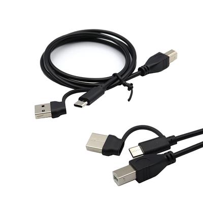 Cabo Conector USB TIPO C Macho para USB Tipo B Macho Conveniente para Scanner Controlador MIDI Teclado MIDI