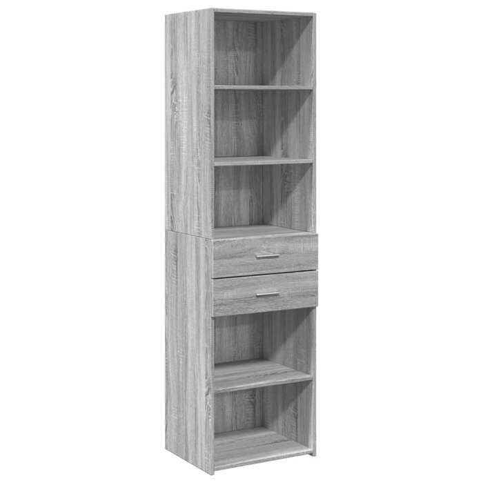 VidaXL Highboard Sonoma Grey 50x42.5x185 Cm Engineered Wood, Sideboard, Cupboard, Side Cabinet, Cabinet, 3281460