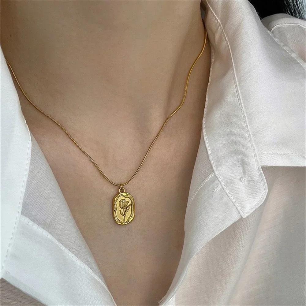 Vintage Mode Einfache Vergoldete Schlangenkette Imitation Perlen Anhänger Halskette Für Frauen Weiblich Boho Mehrstufiger Schmuck Geschenk