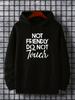 Oversized Sweatshirt with Funny Slogan Print, Street Style Heavyweight Pullover with Pocket And Adjustable Drawstring for Unisex,