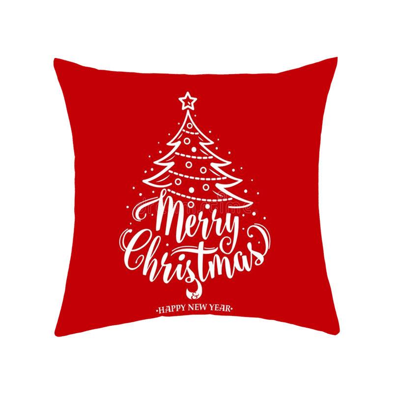 New Christmas Sofa Pillow Case Home American Letter Print Bedside Pillow Case