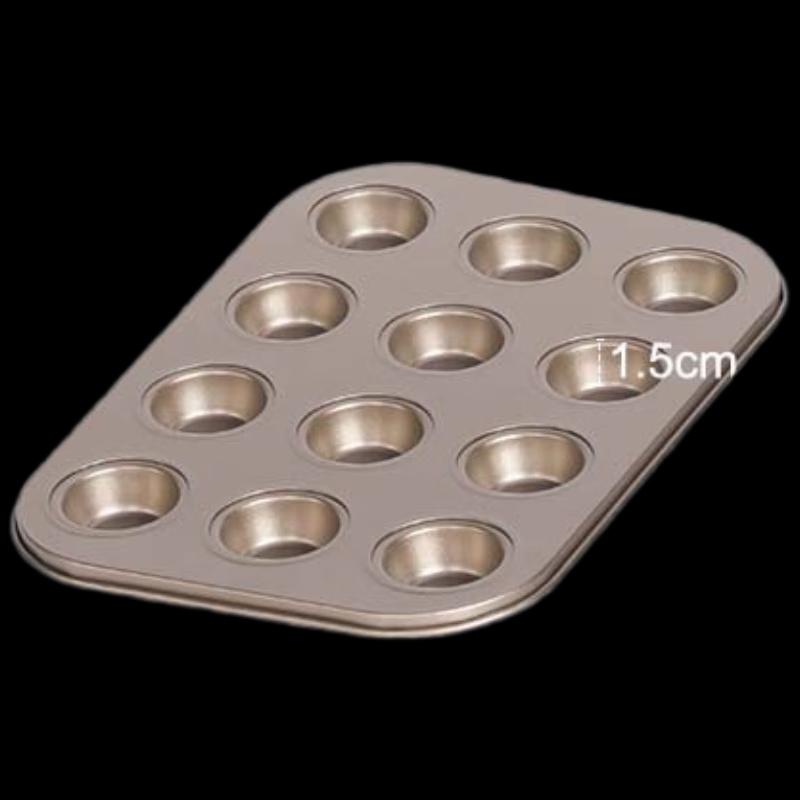 Mini 12-Cavity Gold Baking Mold (2-Pack)