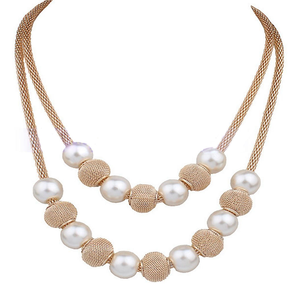 LIUYIDM Parure Collier Perle Femme Collier Ras De Cou Femme