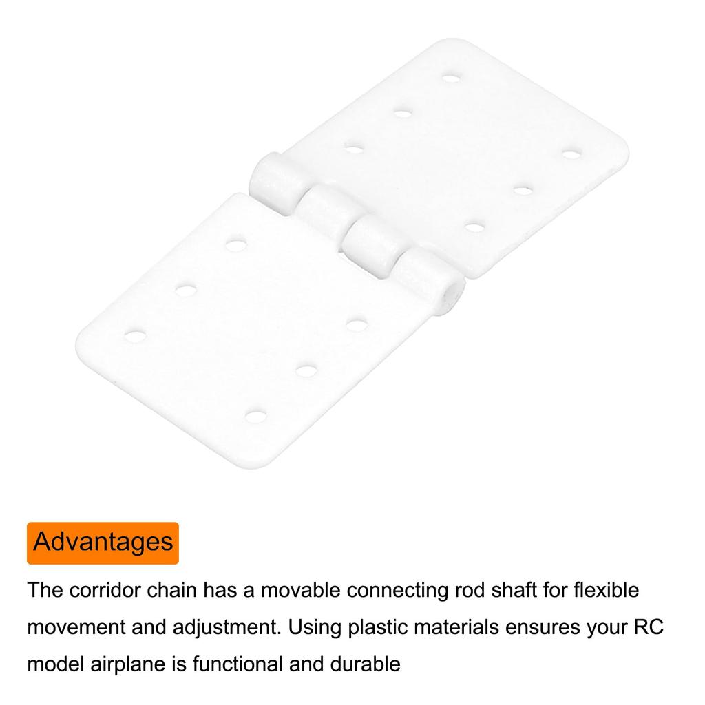 Uxcell RC Hinge X Adjustable Model Airplane Remote Control Airplane Wing Parts Square Plastic Loose Leaf 16pcs 0.9" 0.5"