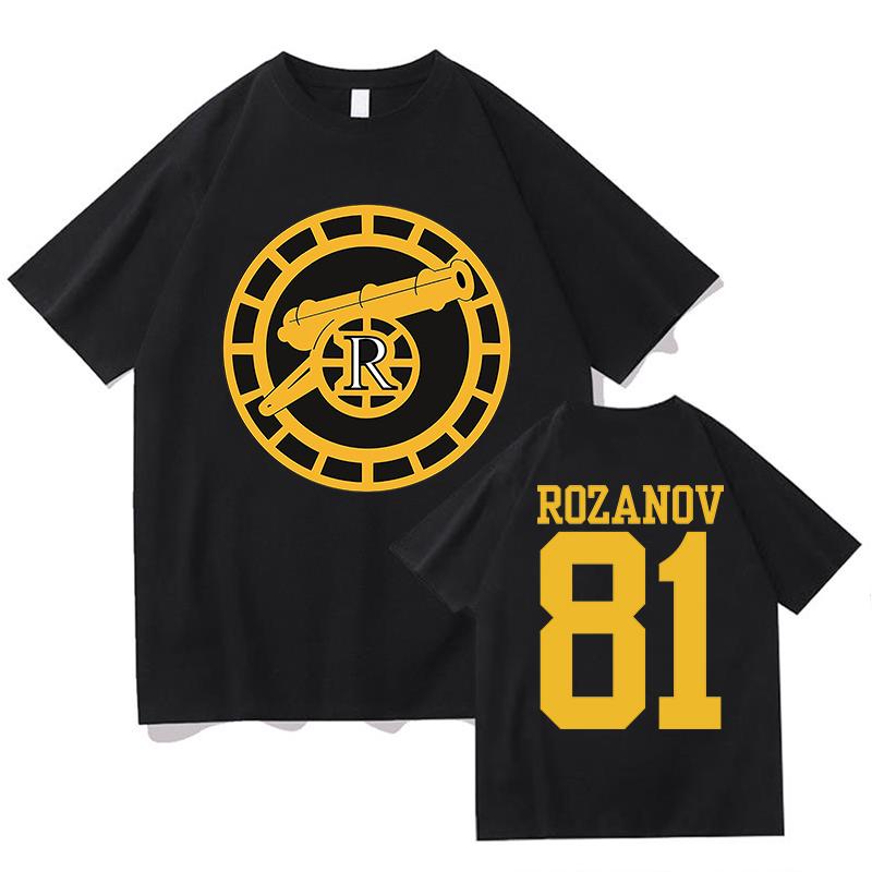 SpringSummer New Boston Raiders Rozanov 81 Printed Cotton Loose Short Sleeve Round Neck MensWomens Casual Fashion Tshirt