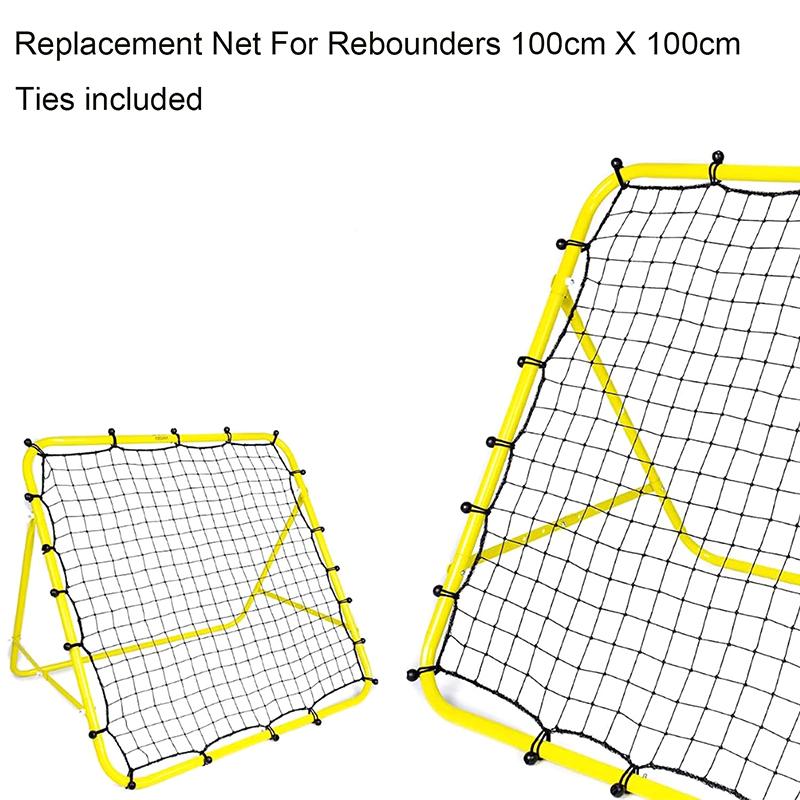 100X100Cm Kickback Goalkeeper Football Rebound Net 20 Elastic Ropes Football Practice Net Target Goal Rebound Net Training Net