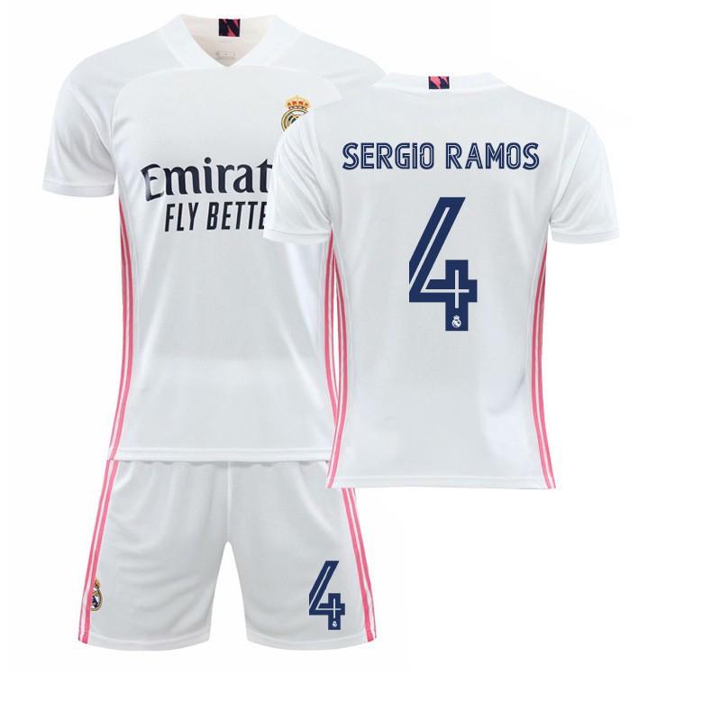 20-21 Home No. 7 C Ronaldo Football Suit Men's 20 Vinicius 4 Ramos 8 Cross