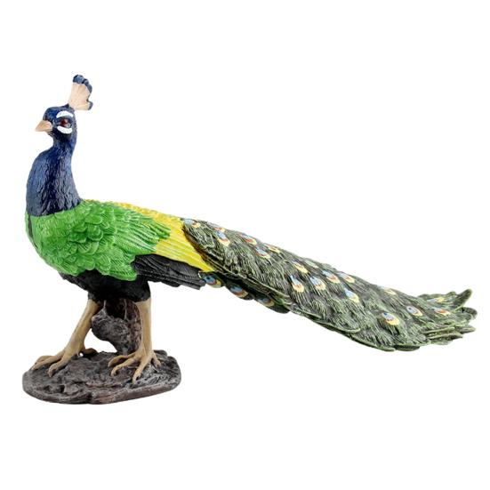 

Фигурка Павлина 3D Прекрасное Имитация Пера Животное Твердая Модель Украшение Пластиковая Статуэтка Павлина Модель Настольное Украшение Модель Подарок зелёный