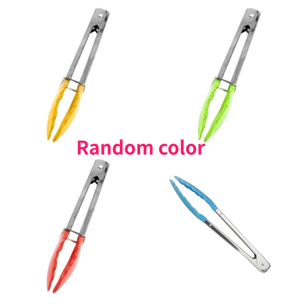 Bread barbecue food clip Steak clip stainless steel silicone food clip 2pcs