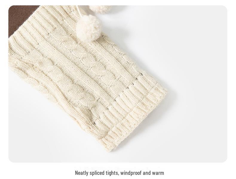Girls' Fleece-Lined Cotton Leggings - Autumn/Winter 2025 Collection
