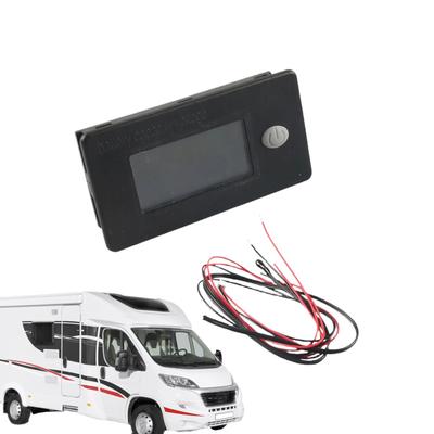 Rv Battery Monitor Lcd Lithium Battery Gauge With Temperature Sensor Real-Time Voltage Monitoring Marine Automotive Vehicle