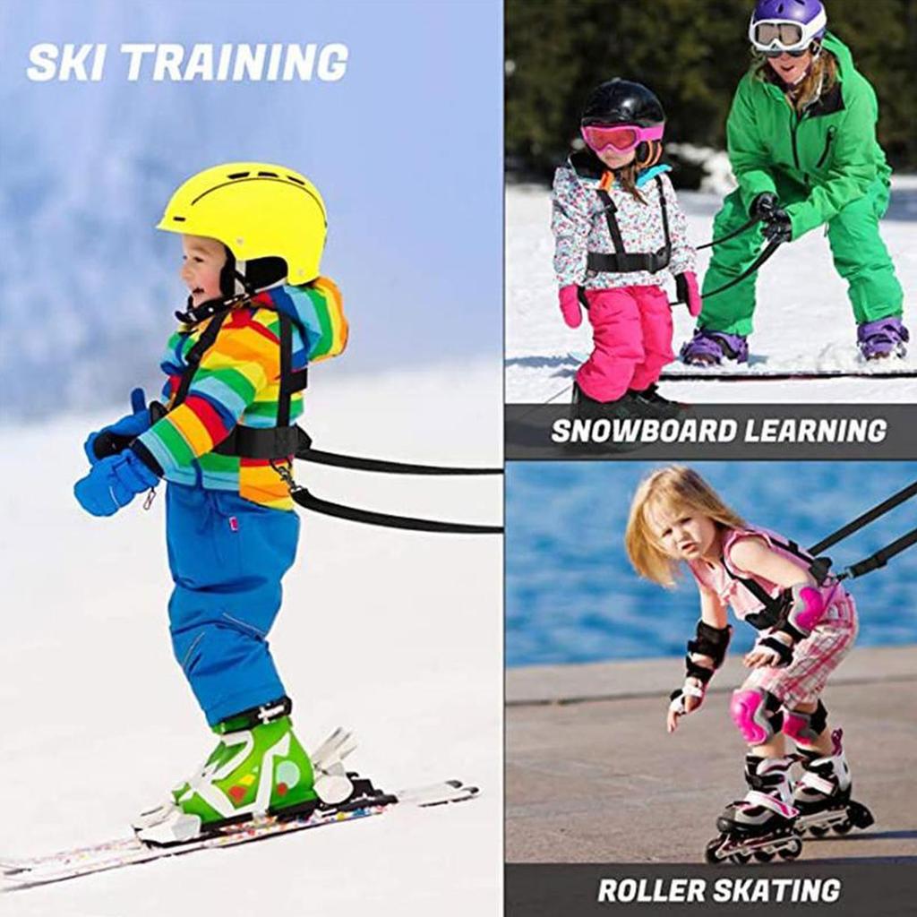Ski and Snowboard Training Harness for Kids Ski Trainer Harness with Leash Handle Controlled Speed Anti Fall for Beginners