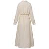 Women Casual Loose Long Dress Turn-down Collar Long Sleeve