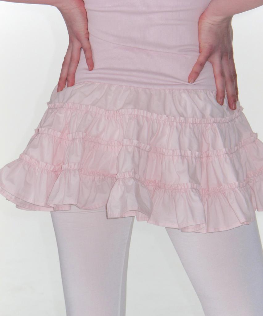 Crank Frill Tiered Dress_Pink