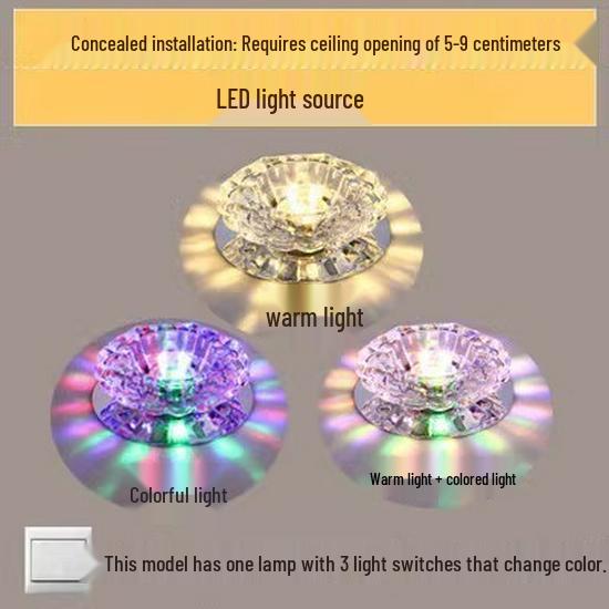 Spot de Teto Embutido LED para Corredor - Design Olho de Gato Alvo para Sala de Estar