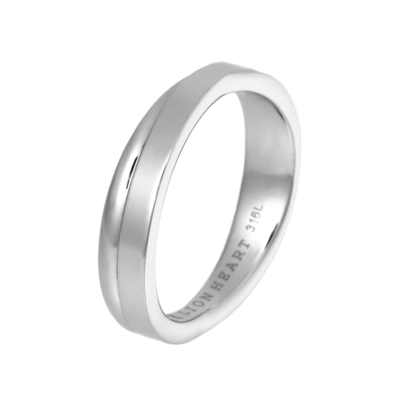 

[Lion Heart] ring ring LH-1 Cross design ring/surgical stainless steel 316L (metal allergy compatible) (with pouch) Direct management (Silver, No. 9)