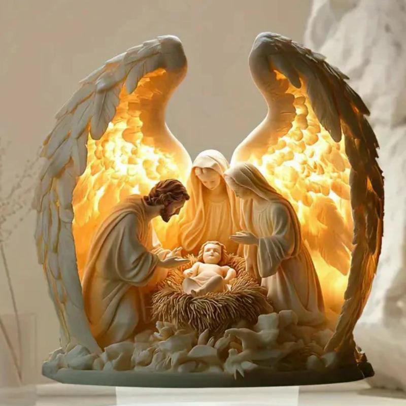 2026 New Nativity Jesus Birth Scene Xmas Table Centerpiece Accessory 2D Flat Acrylic For Home Office Decoration Party Ornment