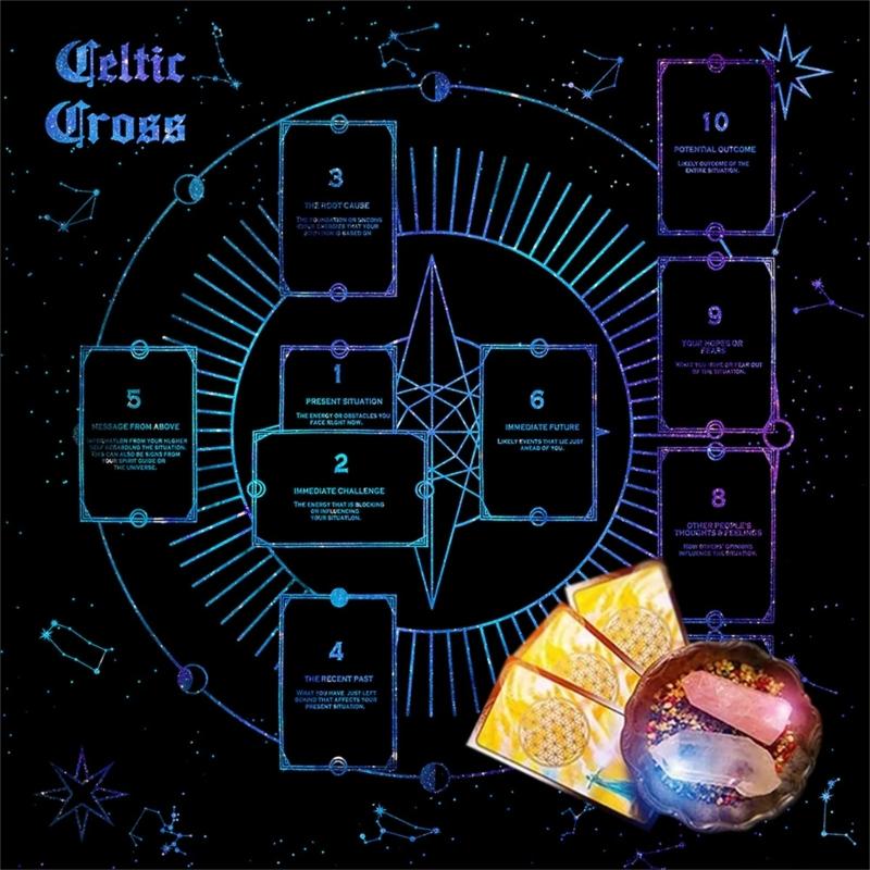Divinations Tablecloth Reading Card Astrologys Tarots Cards Tablecloth Altars Cloth Divinations Board Game Accessories