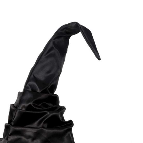 Halloween Hat Super Soft Wide Brim Friendly To Skin Wear Resistant Washable Enhance Atmosphere Cloth Bat Pendant Style Witch