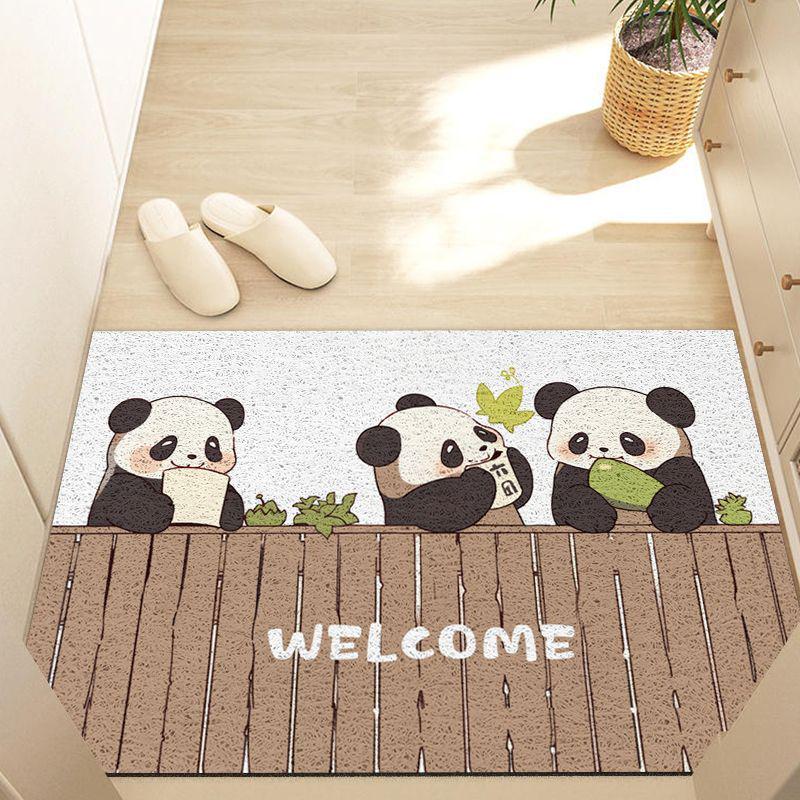 Kreskówkowy antypoślizgowy jedwabny wycieraczka powitalna: Cięta, Duża Mata do Usuwania Kurzu przy Wejściu