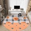 1 Stück Blumen-Karo-Korbstuhl-Teppich für das Büro, rutschfest, weich und langlebig, Büroteppich für die Innendekoration