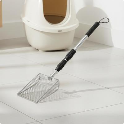 Cat Litter Scoop with Long Handle Easy To Clean Hook Large