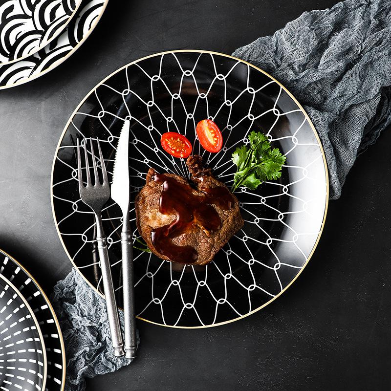 Nordic Ceramic Tableware, Simple And Creative Western Food Plate, Pasta Plate, Western Dessert Plate, Personalized Plate